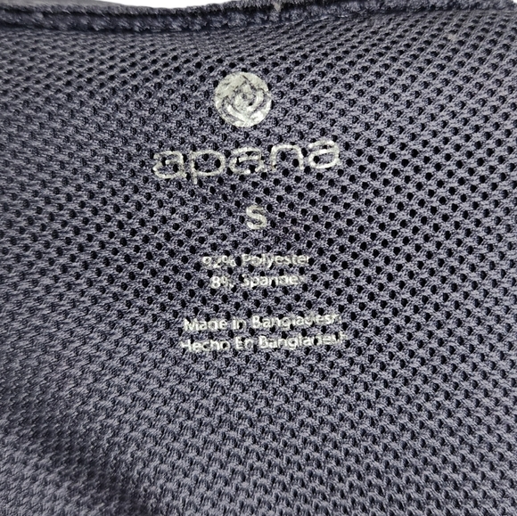 Apana Athletic women's zip up sweater gray Jacket Thumbholes Pockets Activewear - Picture 2 of 9